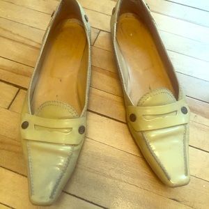 Tod’s of London patent leather driving loafers